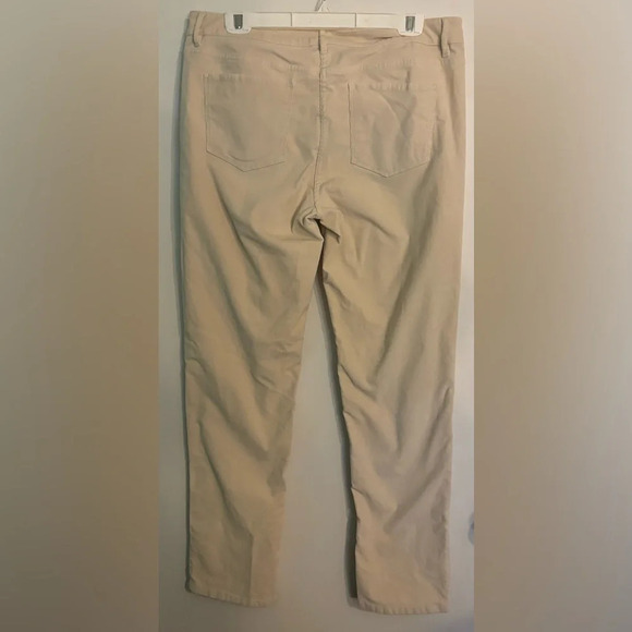 J. Jill Womens Winter White Sz 12 Corduroy High Rise Straight Leg - Picture 2 of 8